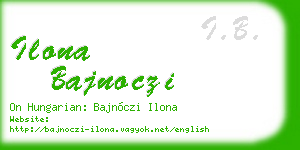 ilona bajnoczi business card